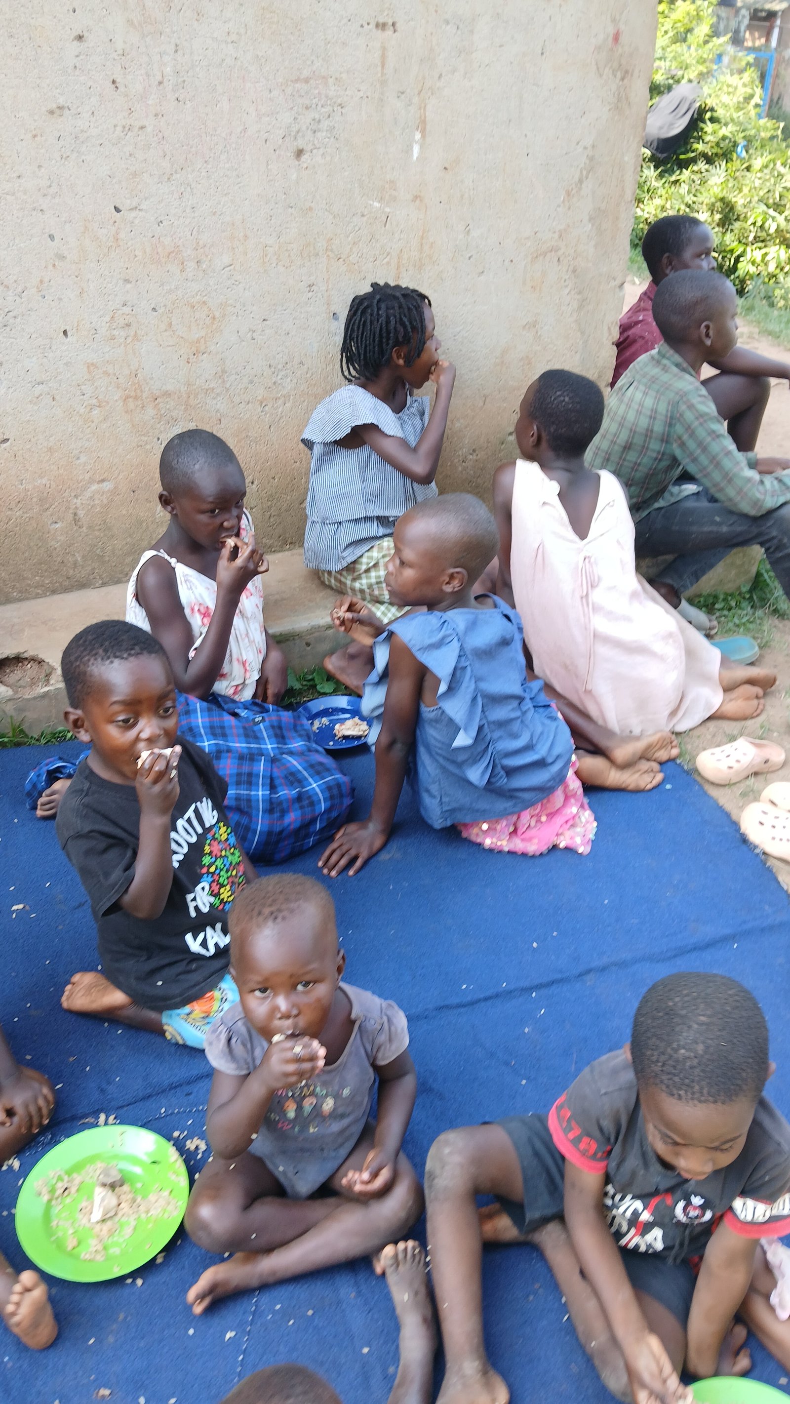 Children seated together during the meal